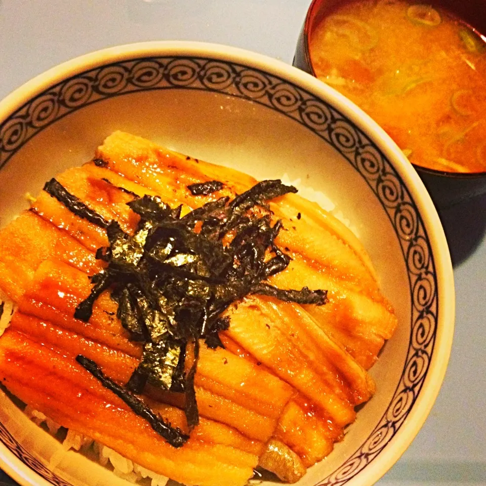 穴子丼,味噌汁|りーぴんさん