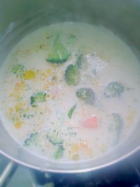 Broccoli and carrot chowder|Lesley Flowerさん