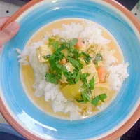 Vegetarian tofu curry and rice|Lesley Flowerさん