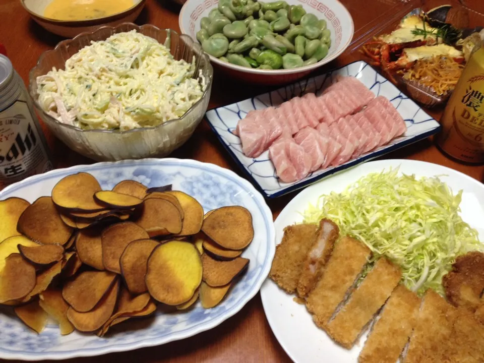 2014.4.26 空豆どっさり実家晩酌🍻🍻🍻|ゆみずさん