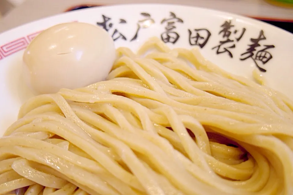 Snapdishの料理写真:松戸富田製麺@アウトレット木更津 味玉つけそば|sazaeさん