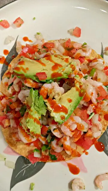 Slap your own face with freshness Shrimp Ceviche!  Taqueria Taco take out for folks like me that are lazy but hungry on a Saturday.  ♡|Malika Danielsさん