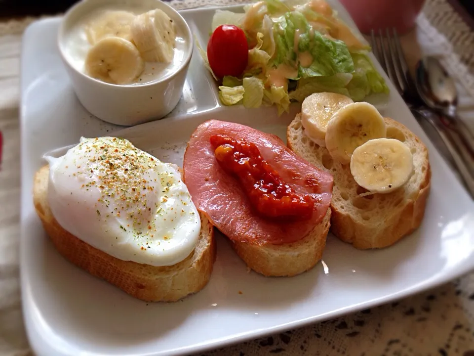 Baguette breakfast.|エミさん