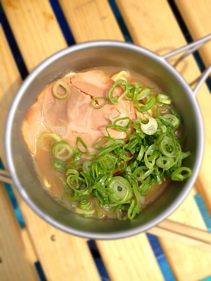 キャンプ飯！ラーメン♪|みっさんさん