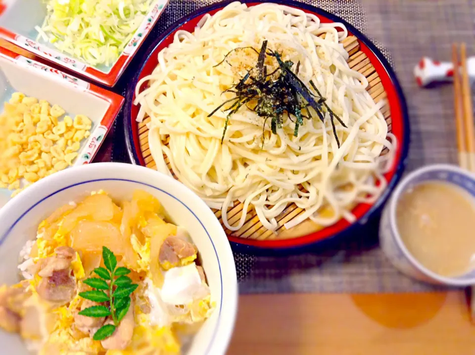 Snapdishの料理写真:鶏塩うどんと親子丼|kazoominさん