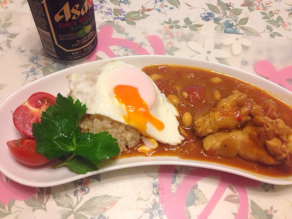 豆と鶏肉のカレー☆|まるこさん