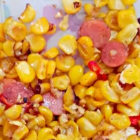 corn, saussage, scramble egg just stirfry|angelaさん