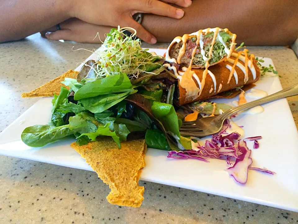 Vegan Burrito and Salad|Lalaさん