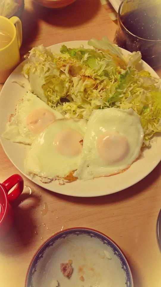 目玉焼き朝ごはん|Mi.さん