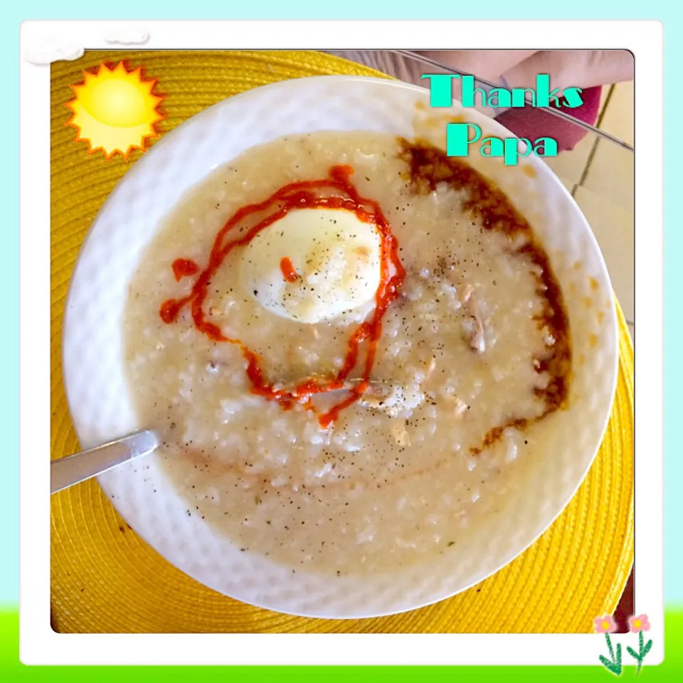 Father's Homemade Arros Caldo with Boiled Egg|Joyce Anne Alcantaraさん