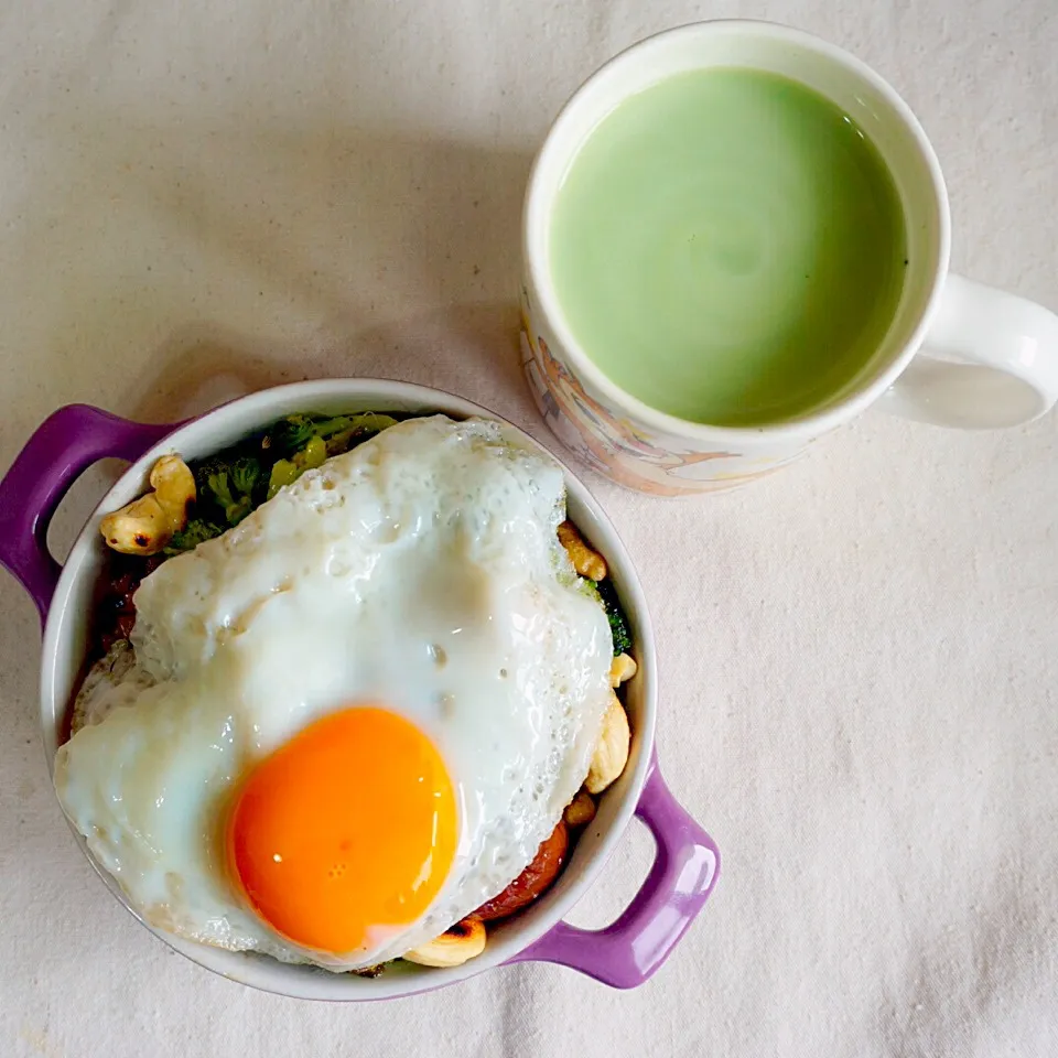 Grilled Vegetable and Matcha Latte|麻糬さん