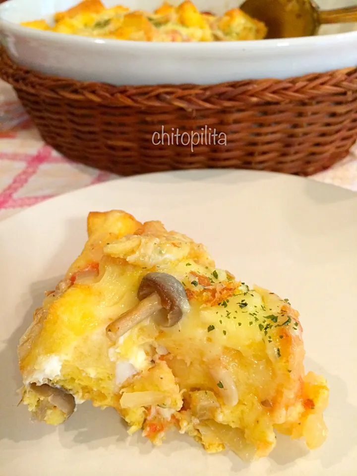 Breakfast casserole - sausage bread pudding|chitopilitaさん