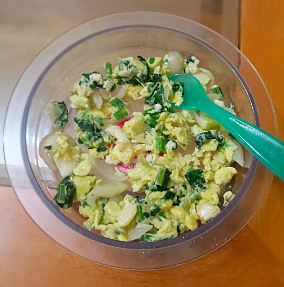 Egg with spinach. #Babyfood|Yummy Mummyさん