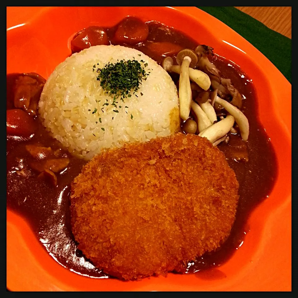 🍛　コロッケ＆きのこ🍄CURRY　🍛|*ikuko*さん