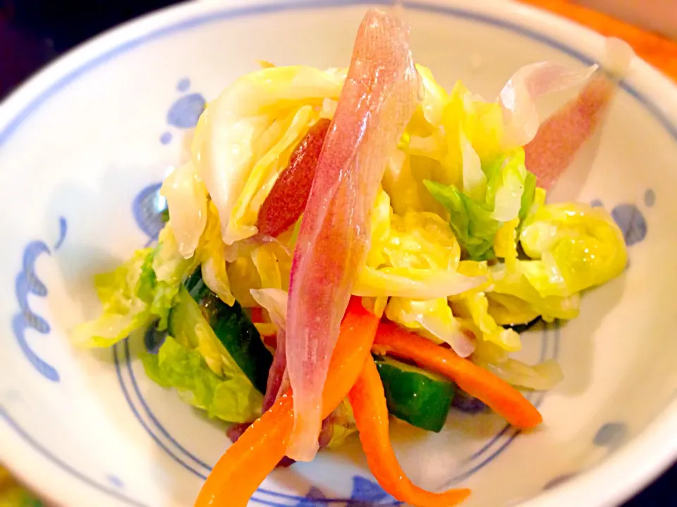 串焼き❗️駒込かめや、箸休めにお漬物|めりさん