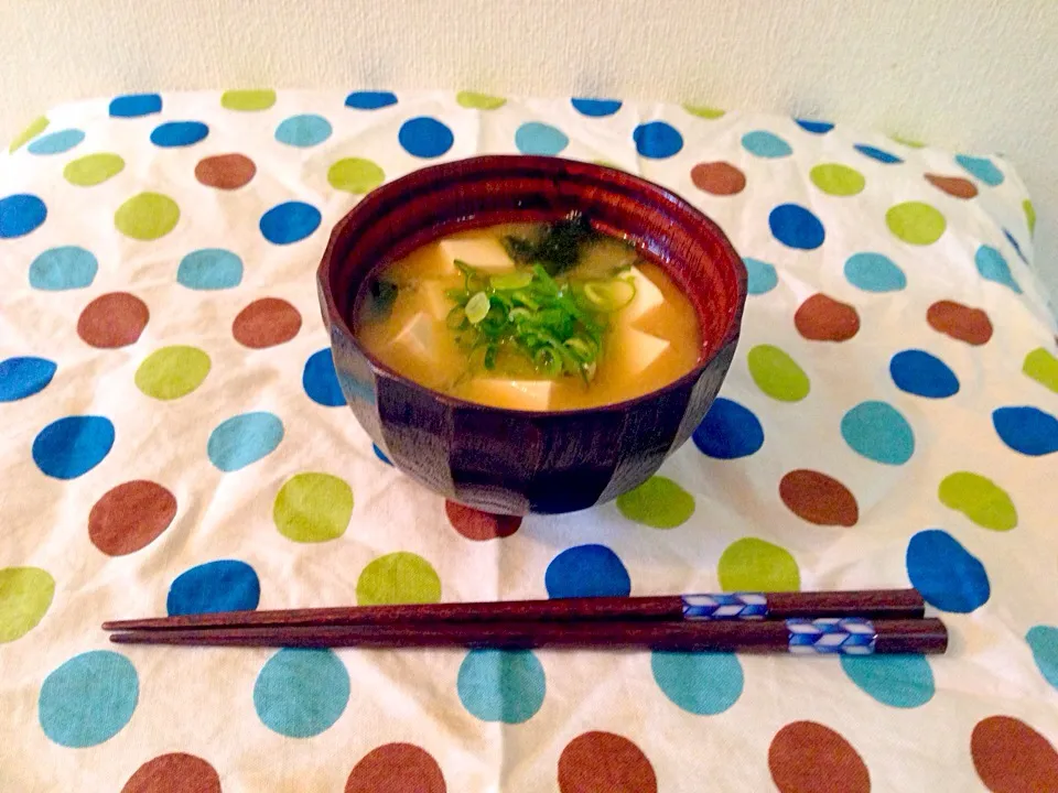 豆腐・ワカメ・ネギのお味噌汁|藤井裕之さん