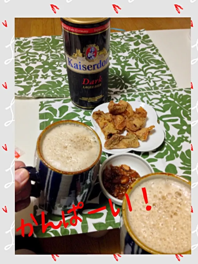 昨夜のかんぱーい🍻|あくびさん