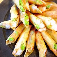 エビと枝豆のチーズ揚げ春巻き