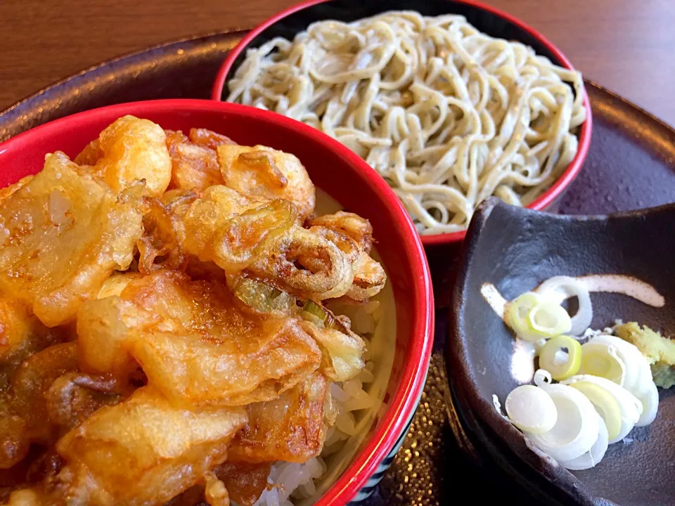 ミニ海鮮かき揚げ丼と小麺のペア|kobaさん