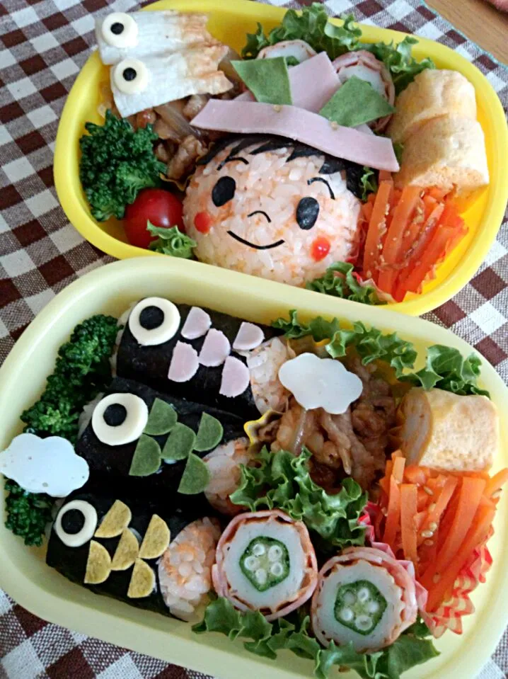 Snapdishの料理写真:端午の節句☆かぶと＆こいのぼりお弁当(●^～^●)|Junkoさん