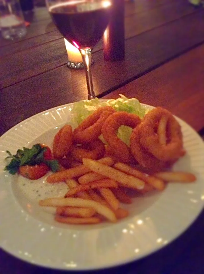 Calamari and chips made by 9 year old daughter Lucy|woodfiredさん