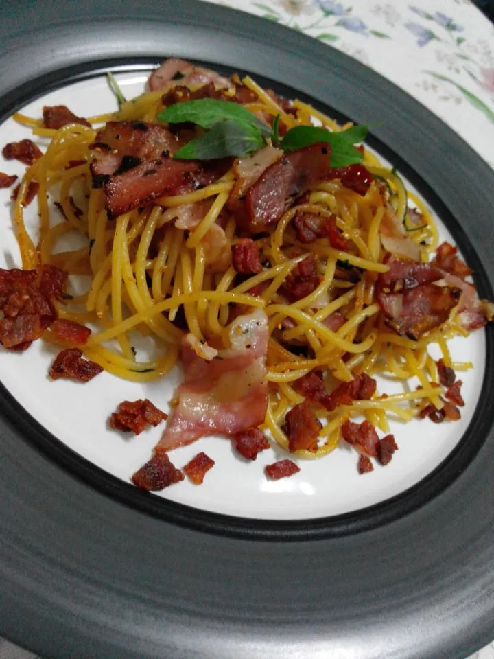 Spaghetti with Bacon (Thai style)|Sorcel Evernightさん