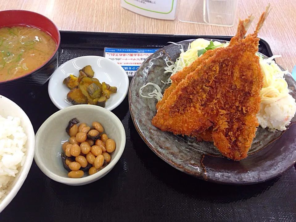 鯵フライ定食|あつしさん