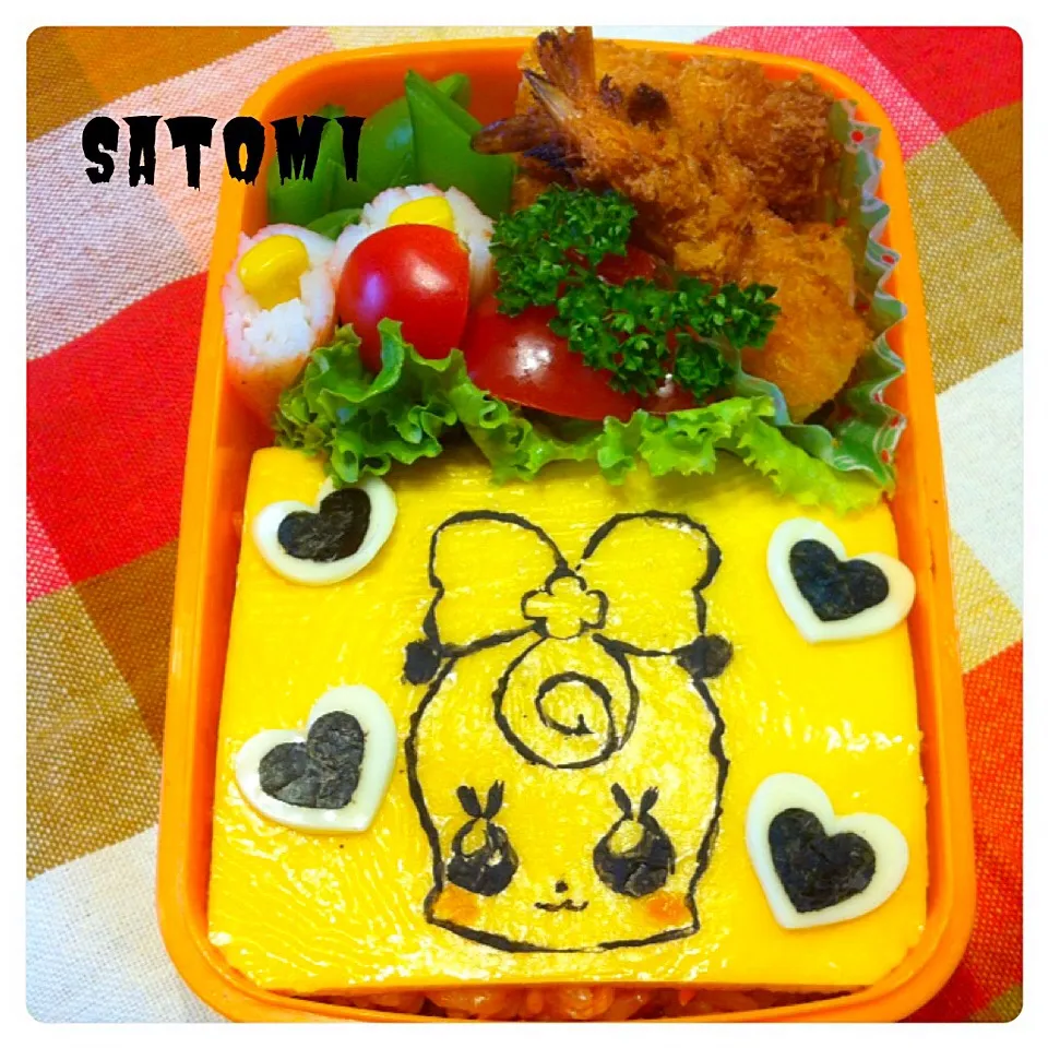 ☆けいにゃ☆さんのオムライスで子ども弁当|さとみ (satomi_foodart)さん