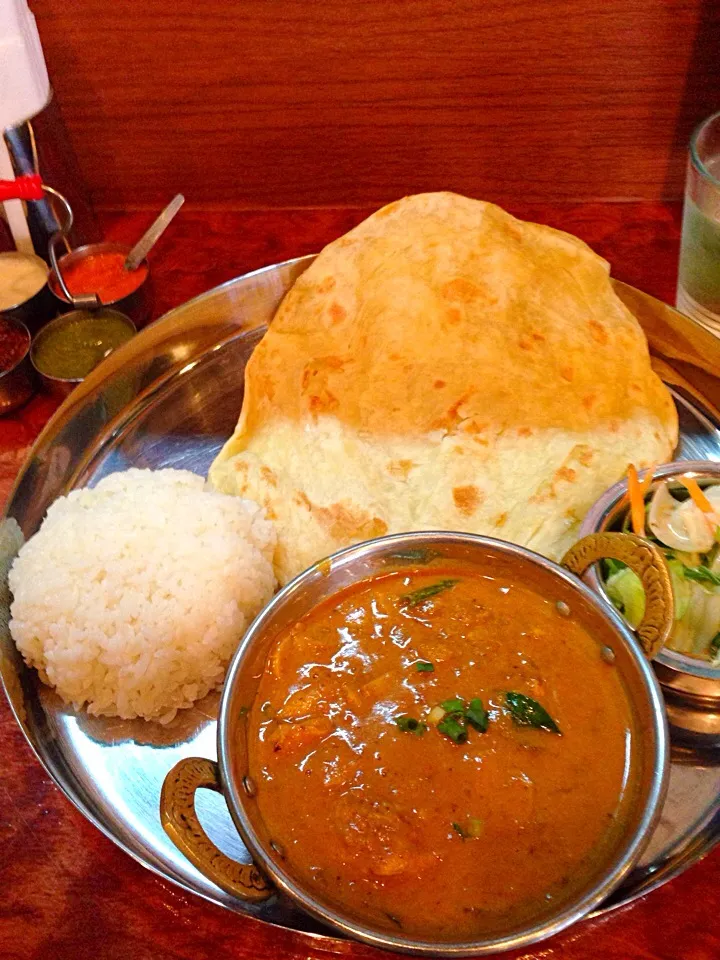 マッシュルームとチキンカレー@マドラスミールス|カリー仙人さん