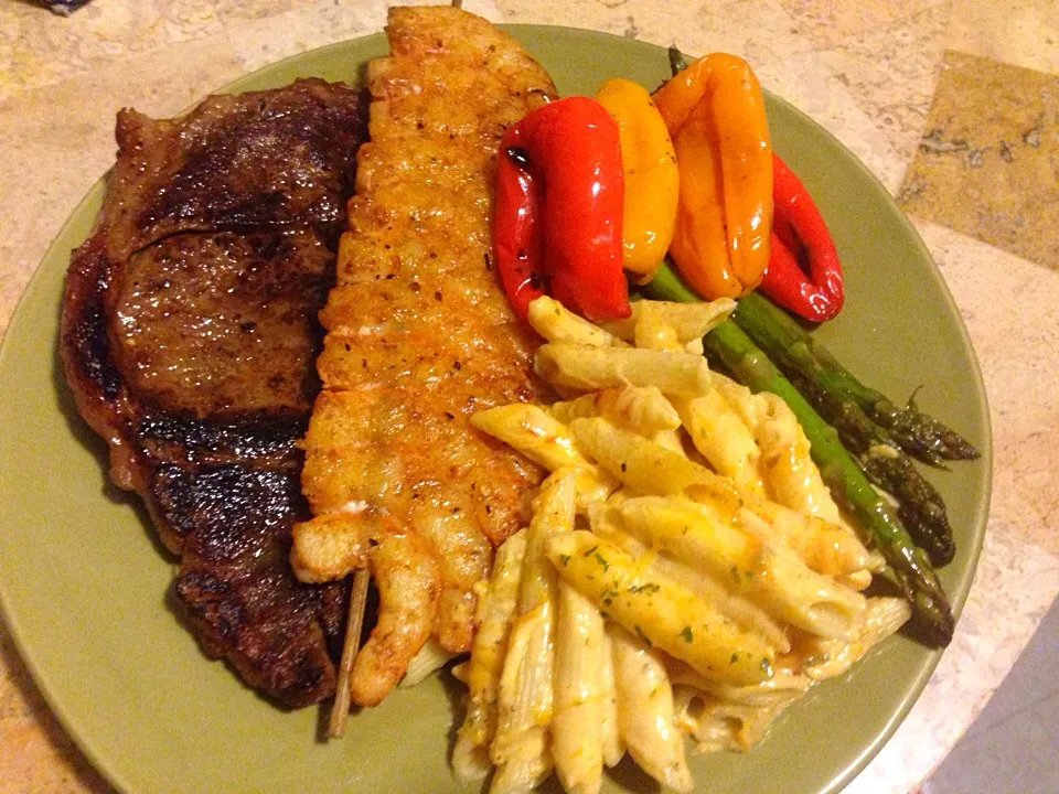 Blackened Ribeye n Cajun Shrimp|Chef Ampさん