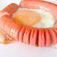 Snapdishの料理写真:Sausage with egg|woorawitさん