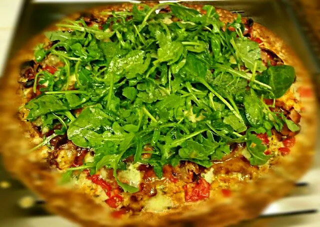 Snapdishの料理写真:Home made artisan pizza made by my daughter Shala Perla|christl babcockさん