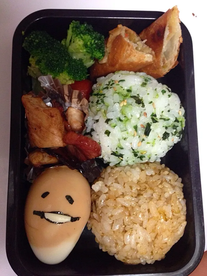 ナメコのゆで卵入り弁当|シロクマホットケーキさん