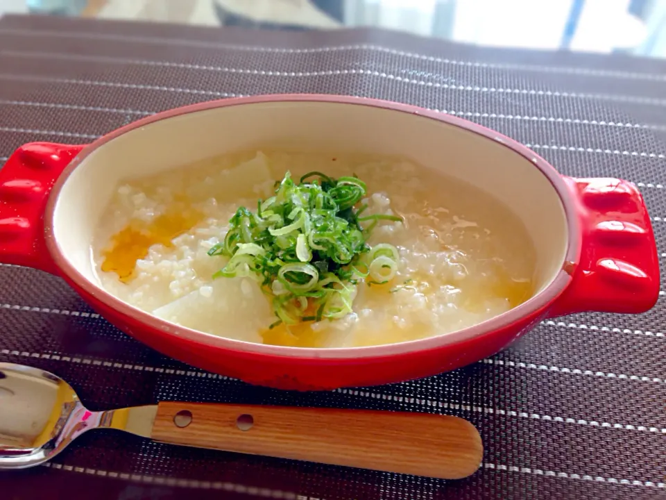 お腹に優しく、鶏ガラ雑炊|豊田奈々子さん