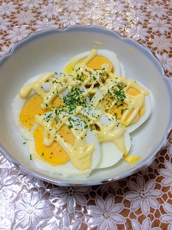 簡単ですが、ゆで卵チン！|カフェアジアンさん