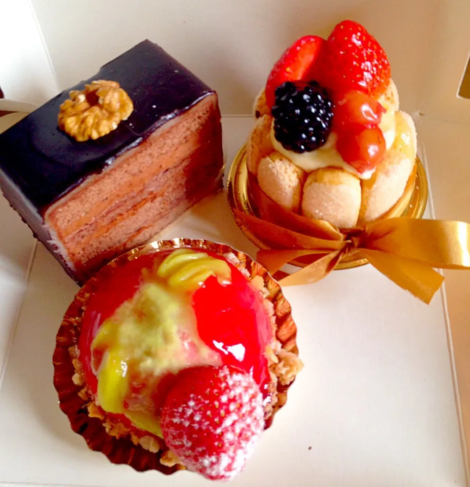 Mousse aux framboise, ganache, Charlotte russe|Generaalさん