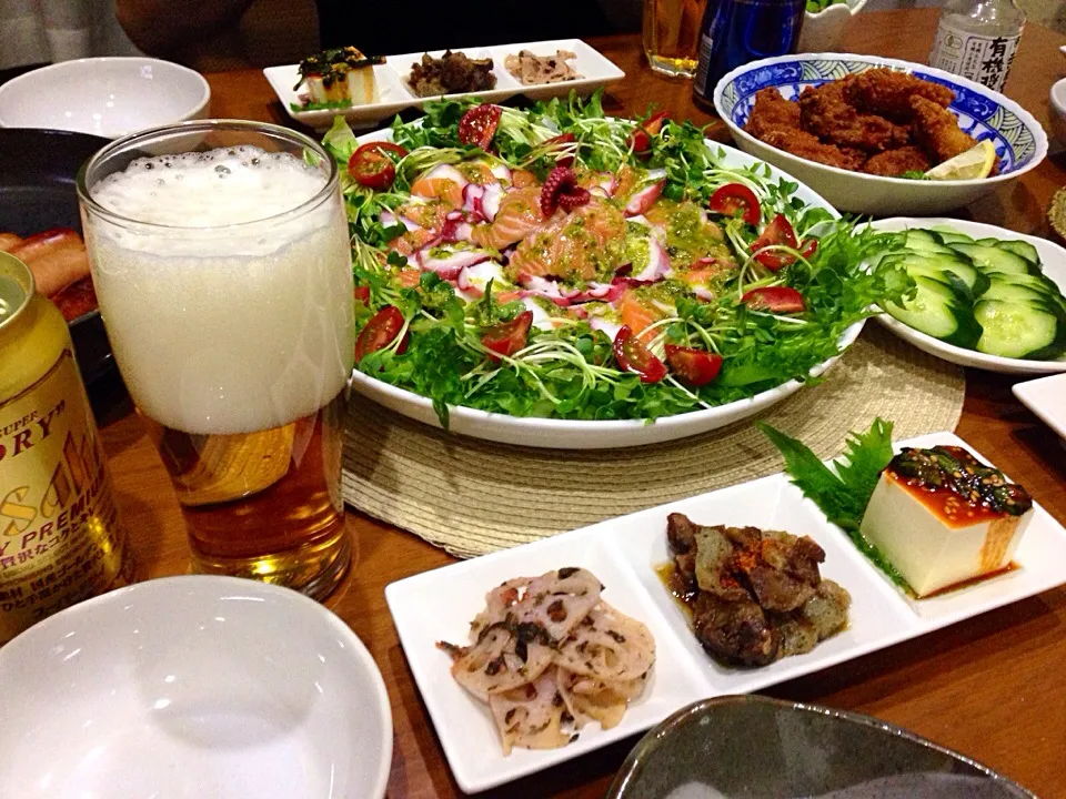 旦那の友達おっちゃん2人がよく食べ、よく飲んでるww（≧∇≦）|みほままこさん