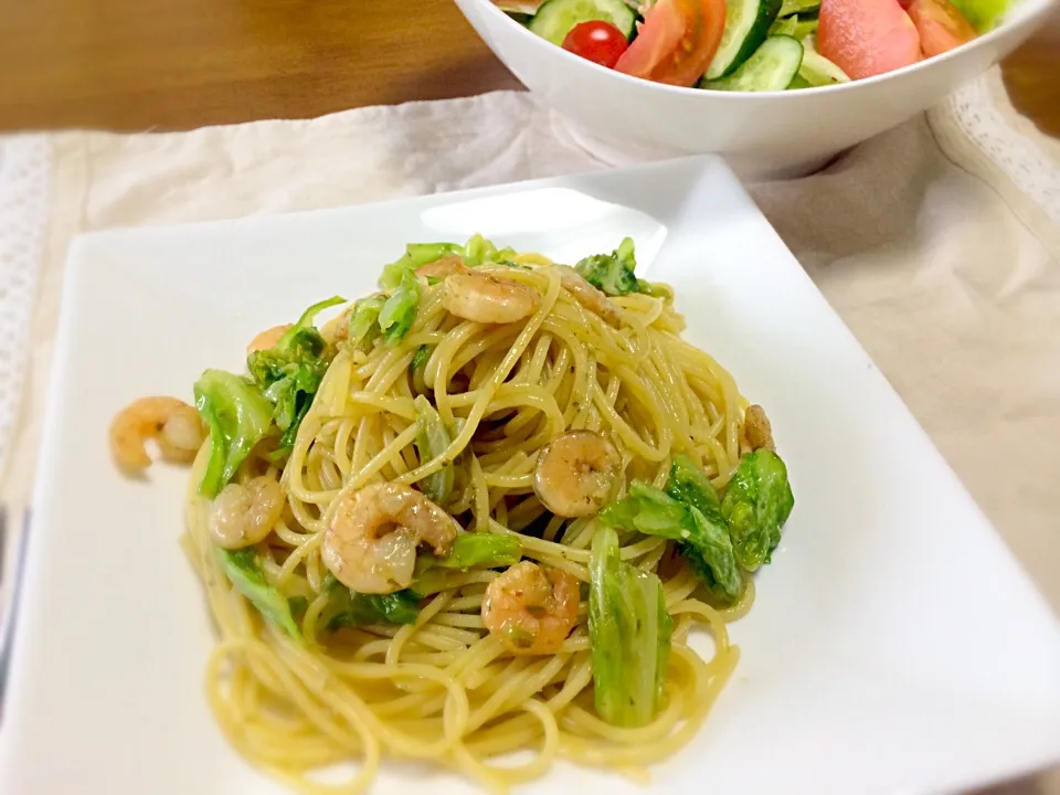 キャベツと小海老のジェノベーゼパスタ|🍎ゆかりんご🍎さん