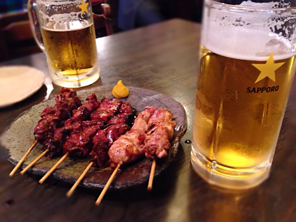 焼き鳥と生ビール☻|Minaさん