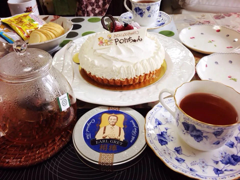 誕生日ケーキ＆相棒お茶会|ponnaoさん