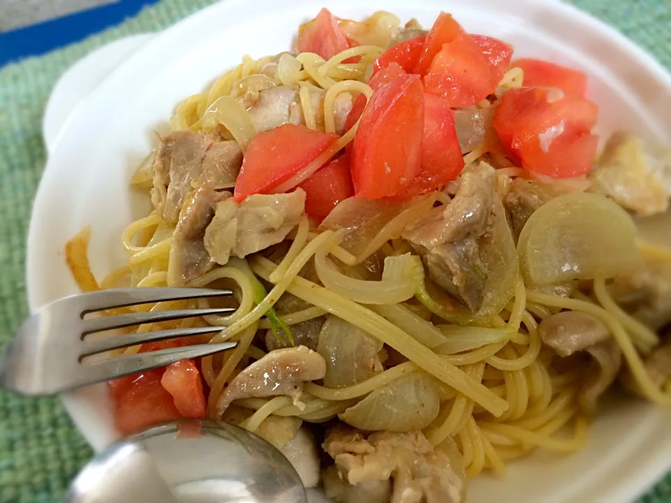 チキンと野菜のパスタ＼(^o^)／|まややんさん