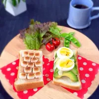 Snapdishの料理写真:オープンサンド◡̈⃝♡|ponさん