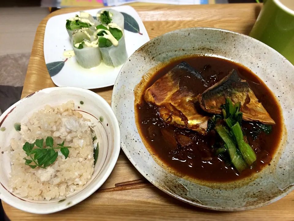 鯛めし、鯖の味噌煮|翔子さん