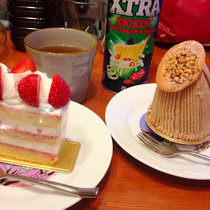 GIOTTOのドでかモンブランとショートケーキ|えりさん