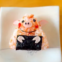 Snapdishの料理写真:ブタおにぎり🐷|まゆさん