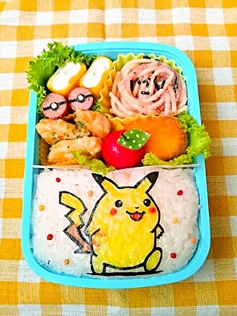 Snapdishの料理写真:ピカチュウ弁当|namimoさん