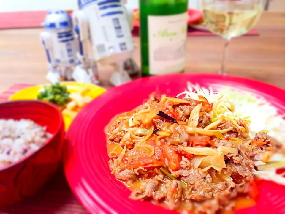 Thin sliced beef with tomato|Akiko Nishimaeさん