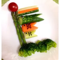 Snapdishの料理写真:本日の野菜スティック〜♪でけた！☆|shoshoさん