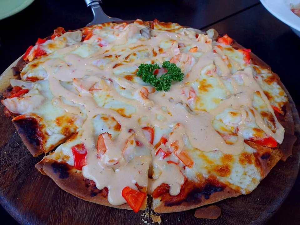 Shrimp cocktail pizza!|jaszminnyさん