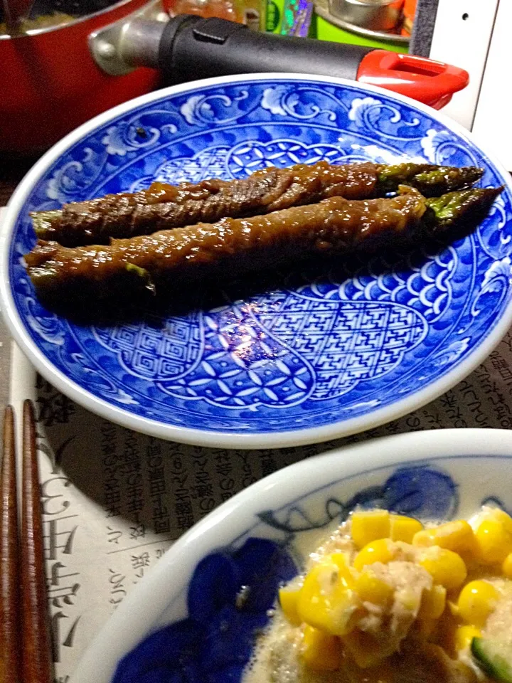 アスパラ肉巻き照り焼き|けんじさん